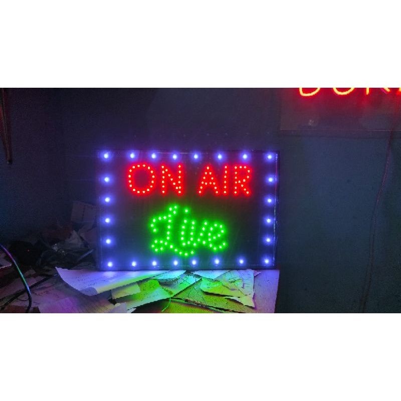 tulisan lampu led sign ON AIR LIVE new