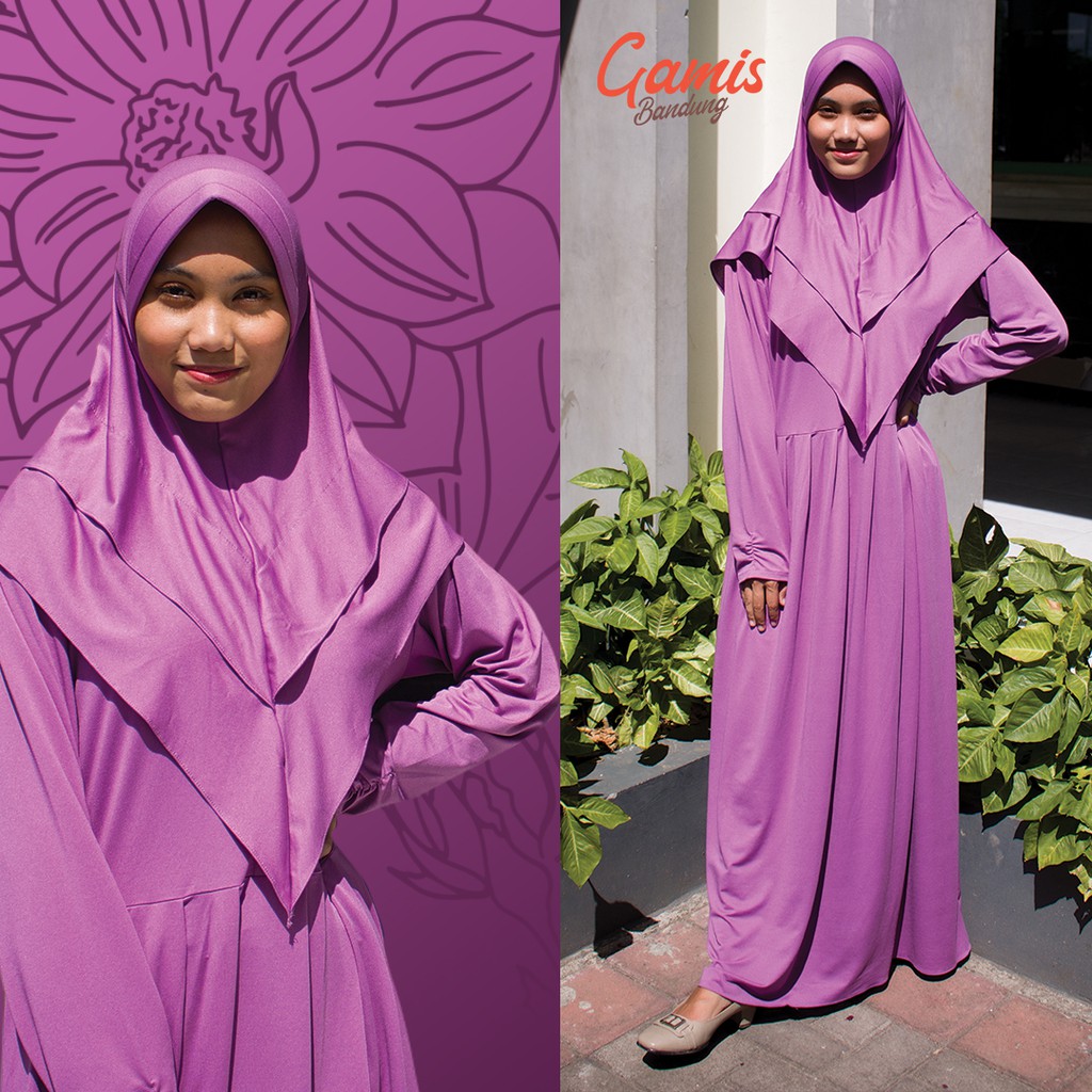 Gamis Remaja Terbaru 2020 Murah, Termurah & Premium - Warna UNGU - U1