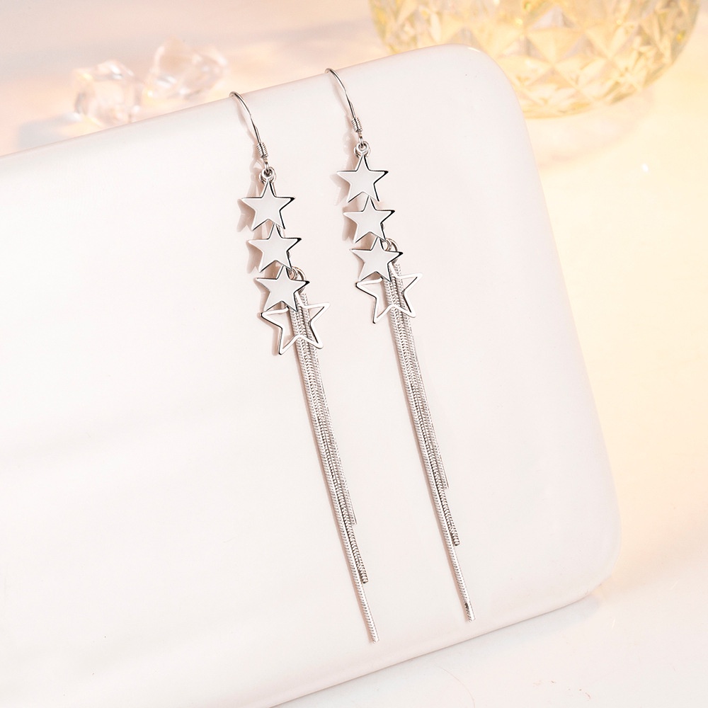 Anting Perak 925 Wanita Anting-Anting Rantai Perhiasan Fashion