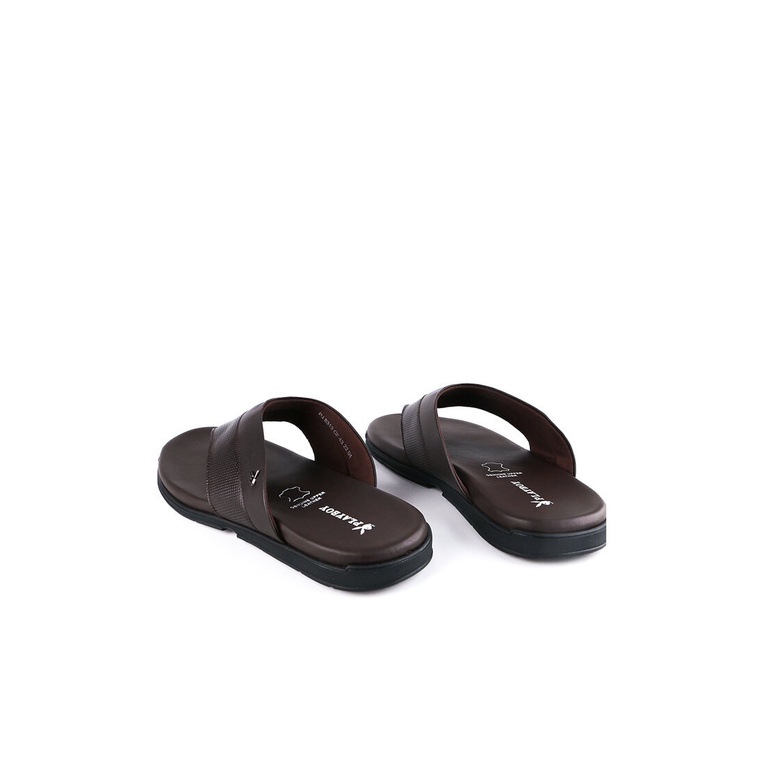 SANDAL JEPIT KULIT PLAYBOY PRIA ORIGINAL CASUAL BRANDED COKLAT PL09