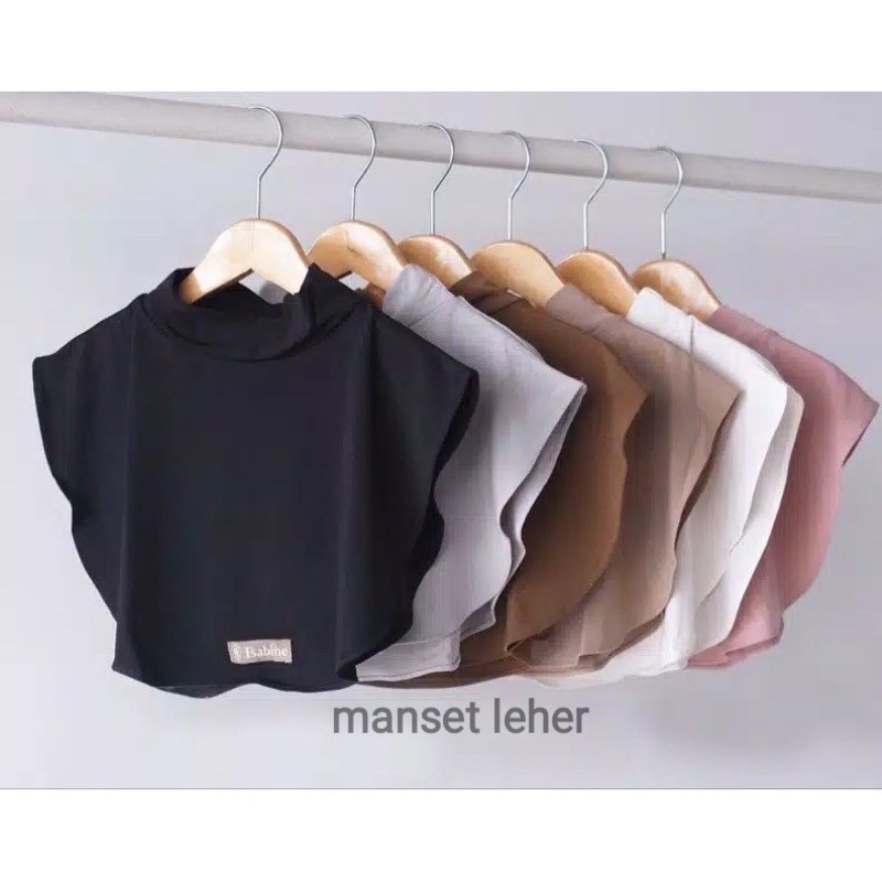 Manset Leher Hijab Kaos Rayon Super Adem Premium