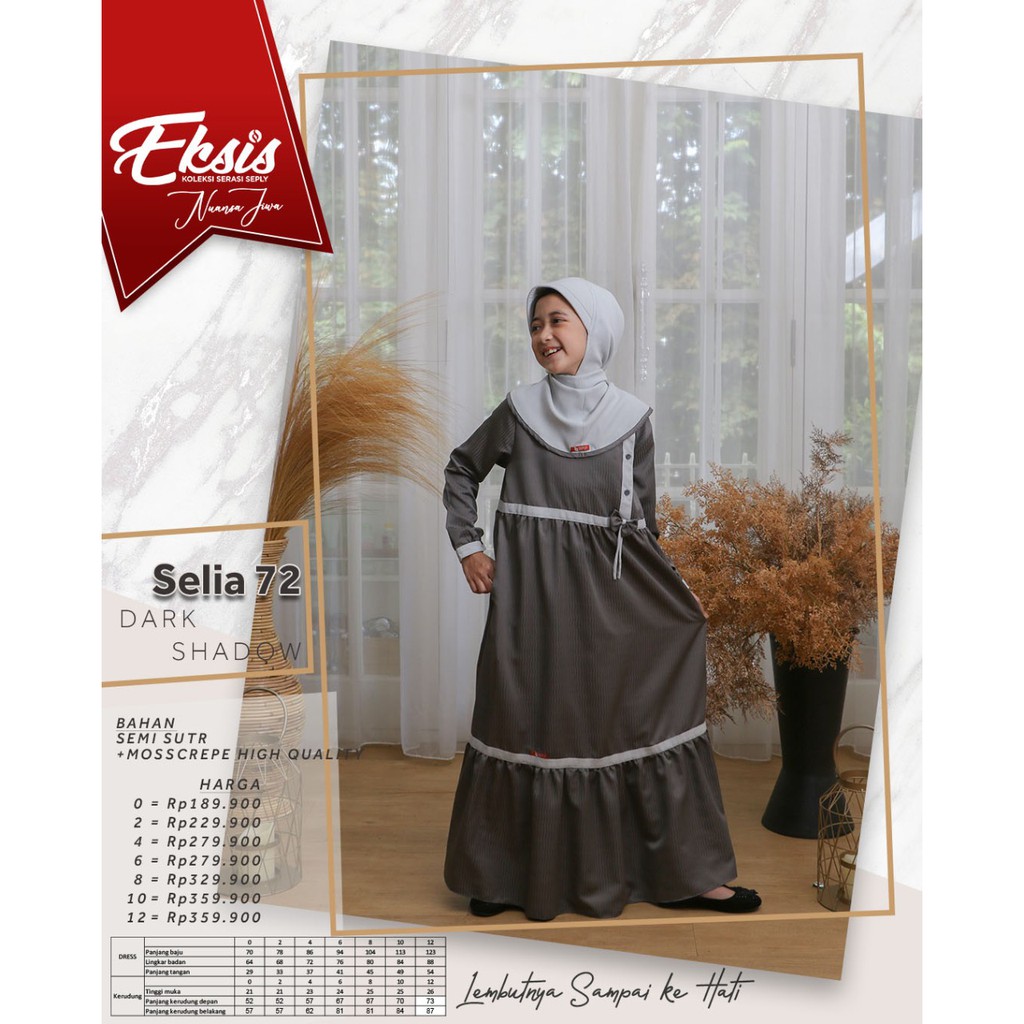 Seply - Gamis Anak Set Hijab Selia 72