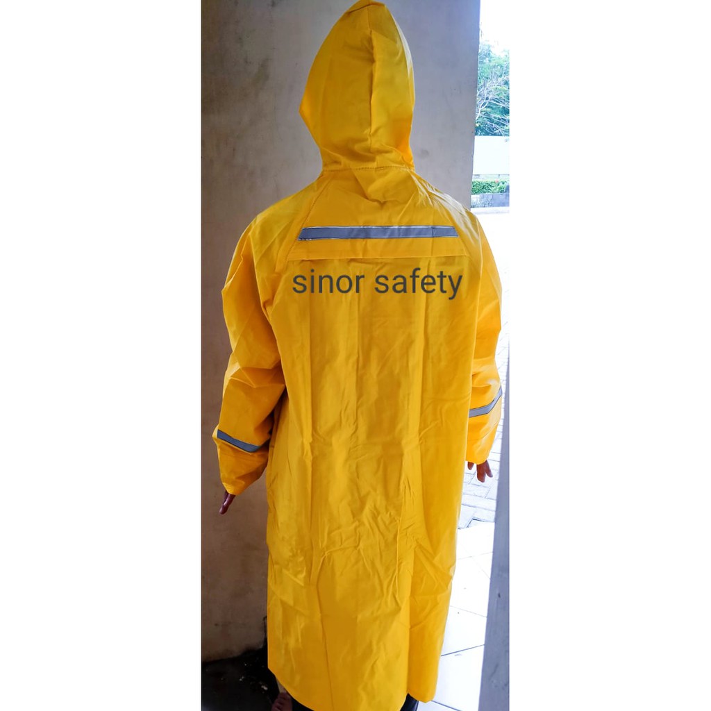 Baju Jas Hujan Safety Kuning ORIGINAL Samudra Raincoat MANTEL TERUSAN