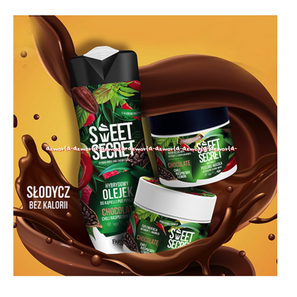 Sweet Secret Hybrydowy Olejek Chocolate Chili Raspberry Lime 300ml Farmona Sabun Mandi Shower Oil