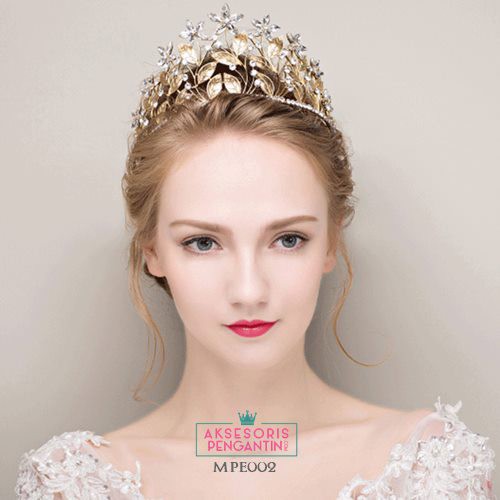 [BISA COD] AKSESORIS RAMBUT WEDDING CROWN HEADPIECE PENGANTIN WEDDING MPE002