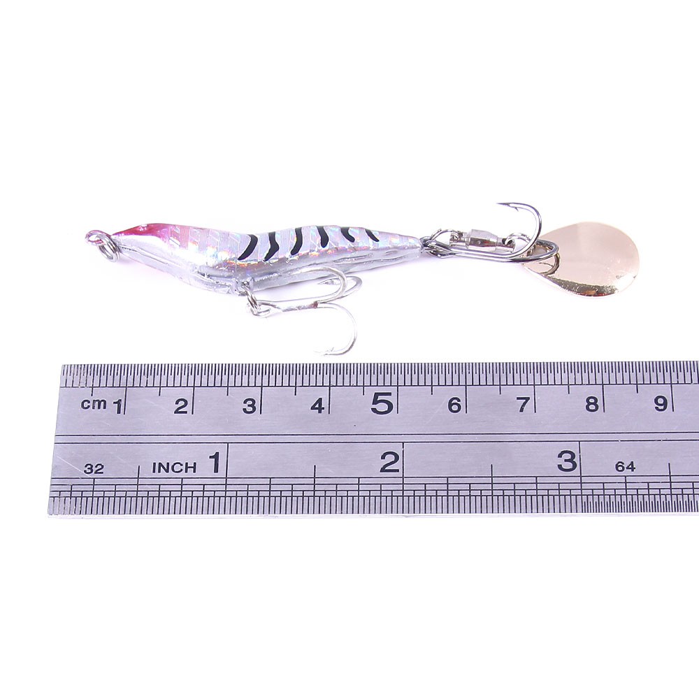 HENGJIA 1PCS New Metal VIB Shrimp Fishing Lure 9G 15G 22G 30G Swimbait Umpan Pancing Ikan Bass Wobbler Memancing Spoon Lure