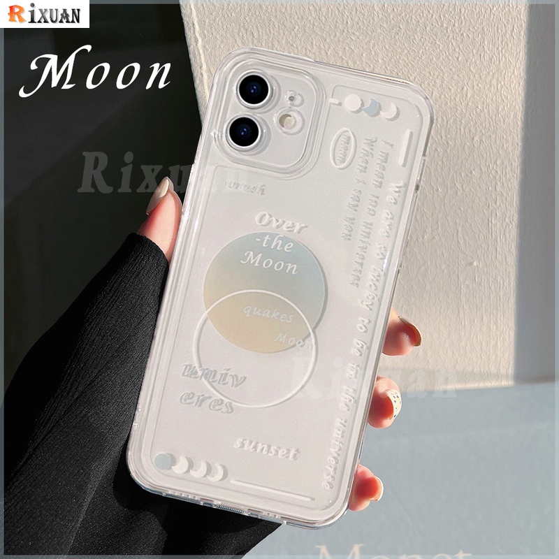 Soft Case Silikon Motif Bulan Untuk Xiaomi Poco X3 Gt Poco M3 Poco M3 Pro Redmi 10C Note 11 Pro Note 9 Note 8 Pro Note 7 Redmi 9t Redmi 9a Redmi 9