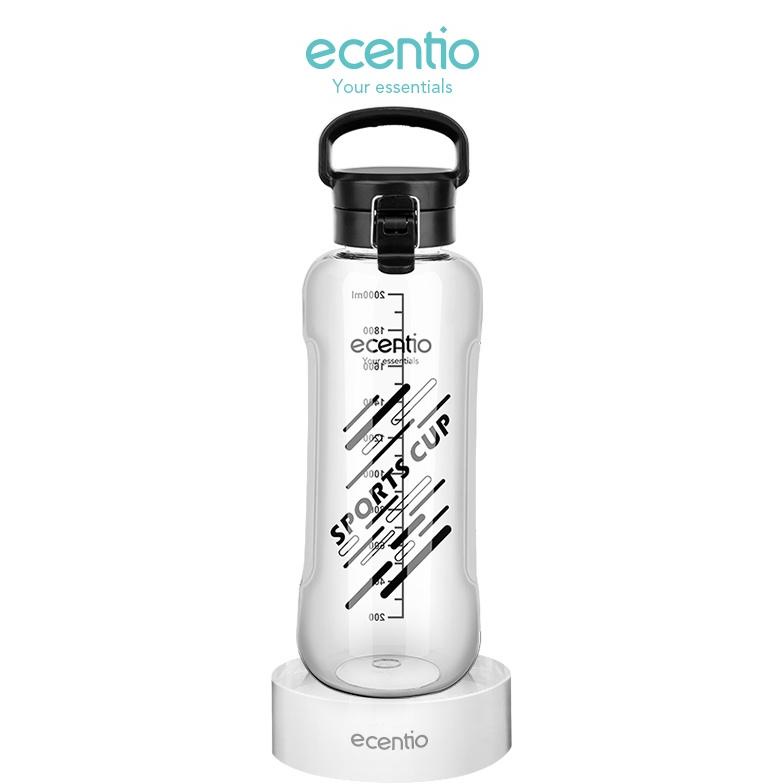 ECENTIO BOTOL MINUM 2 LITER WATER BOTOL AIR SPORT 2000ML BIG SIZE KAPASITAS BESAR SPORTY DAN TRENDY 