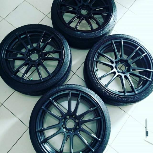 Velg Volk Rays R17 Lebar 7 5 Rata Double Pcd 4x100 114 Offset Ban 205 40 Shopee Indonesia