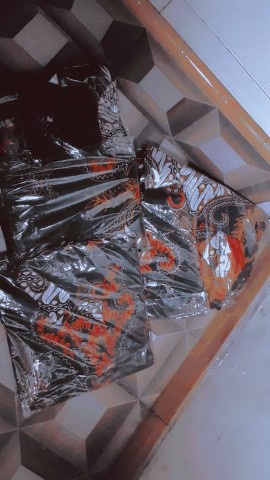 Batik Couple Keluarga Sania Ruffle Ori Ndoro Jowi Dnt Motif Kembang Langit