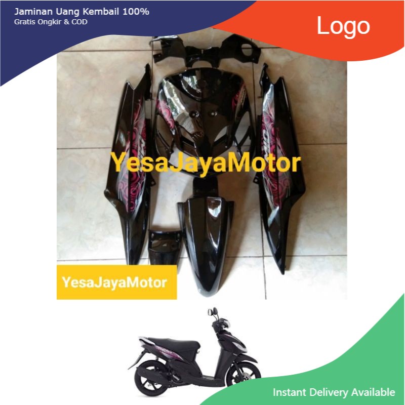 BODY MOTOR MIO.. Body Halus Mio smile 2008-2012 hitam / body Alus Mio sporty TERHARU