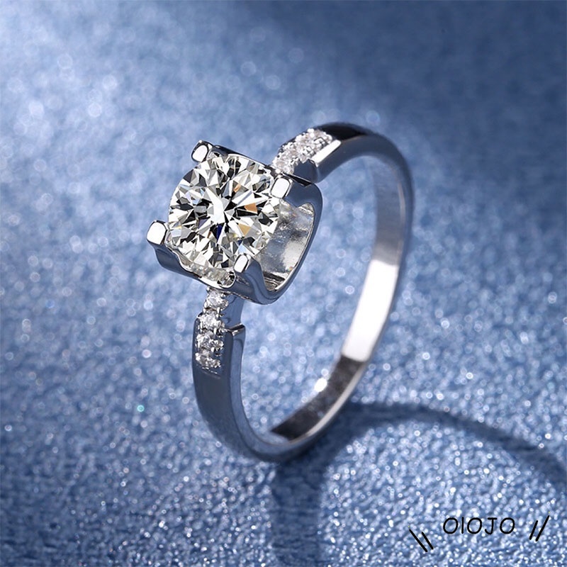 1 Pc Cincin Berlian Fashion Sederhana Dapat Disesuaikan Berlian Kristal Cincin Ulang Tahun Pertunangan Perhiasan Wanita - ol