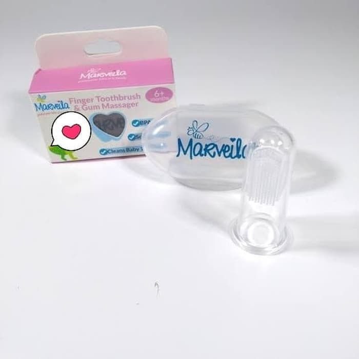 Marveila Finger Toothbrush Silicone - Sikat Gigi Bayi Silikon