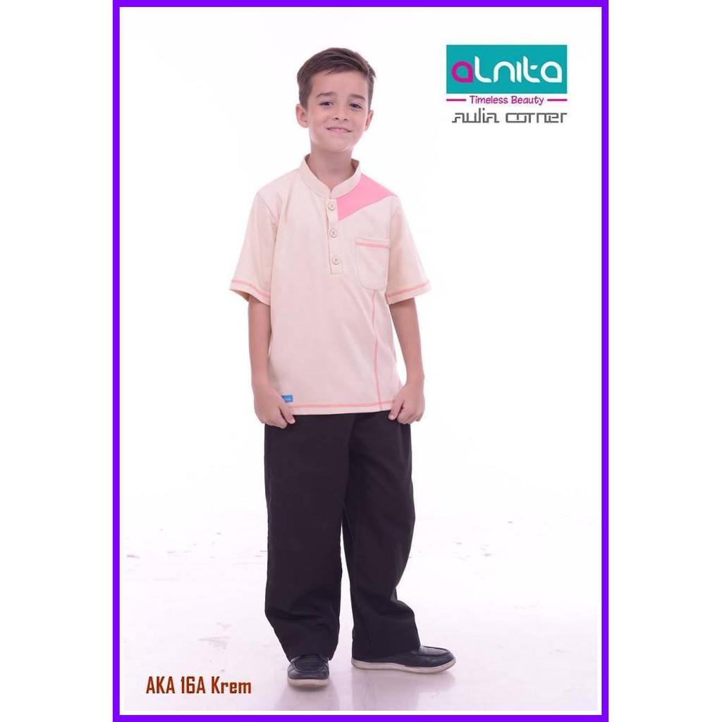 Baju Anak Anak Terbaru Alnita AKA 16 Krem Koko Anak Model Baju Anak