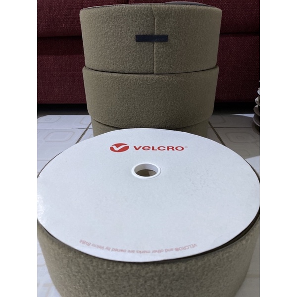 Velcro merk real velcro brand bagian halus nya saja- warna cayote lebar 10 cm - hook and loop premium per 1 Meteran