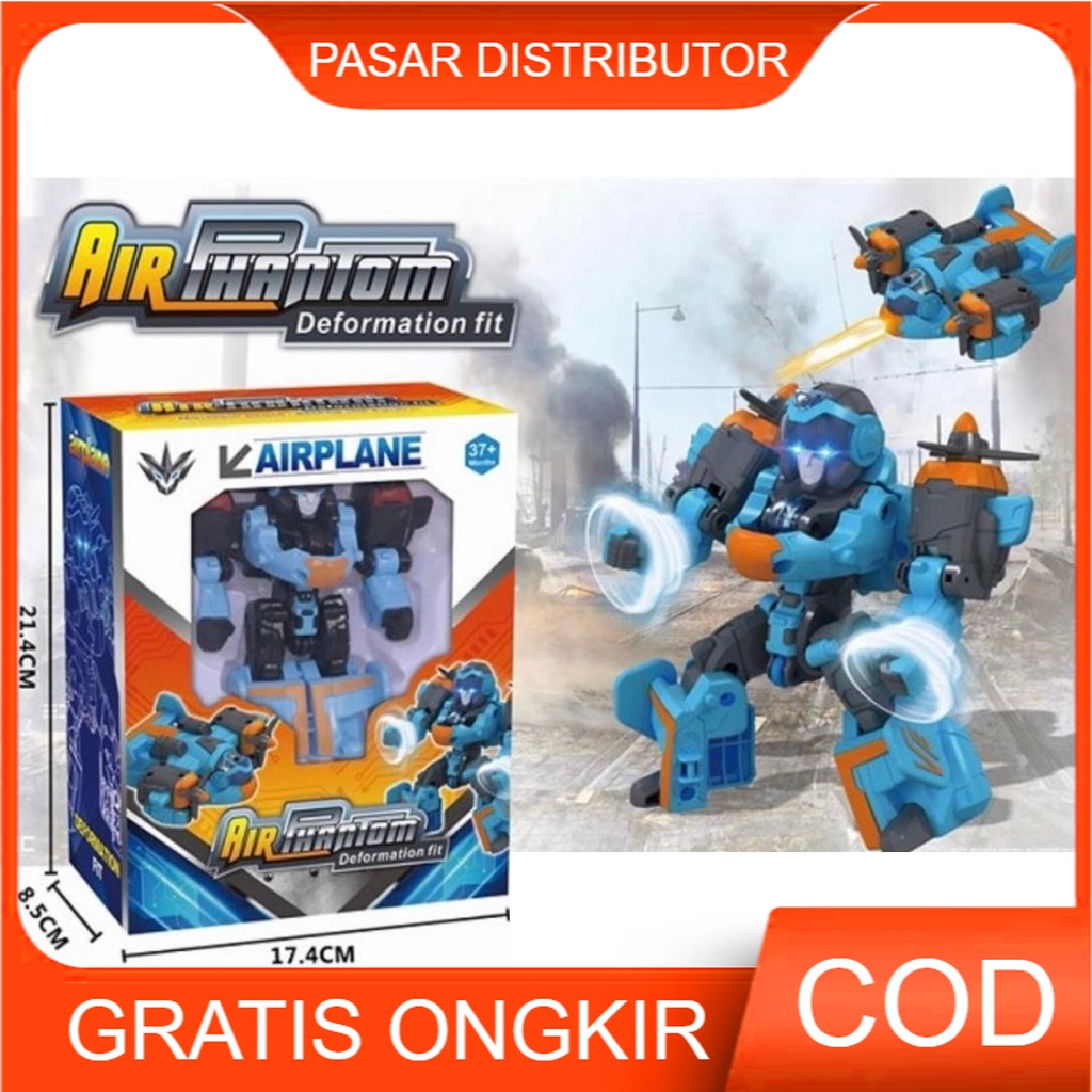 Mainan Anak ROBOT AIR PHANTOM &amp; PIRATE SHIP Robot Deformed Figure 2in1