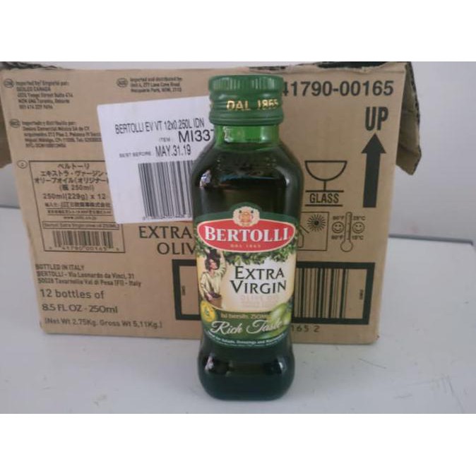 

Bertolli Extra Virgin Olive Oil / Minyak Zaitun Murni 250 ML BEST SELL
