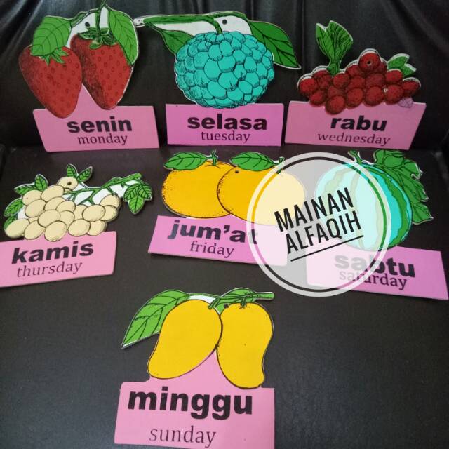 Pajangan Edukatif APE TK PAUD Buah Hari Kayu