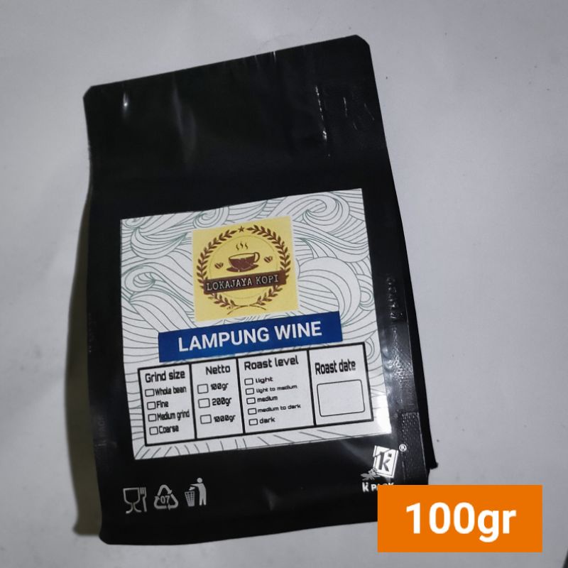 

Kopi Robusta Lampung wine 100gr premium