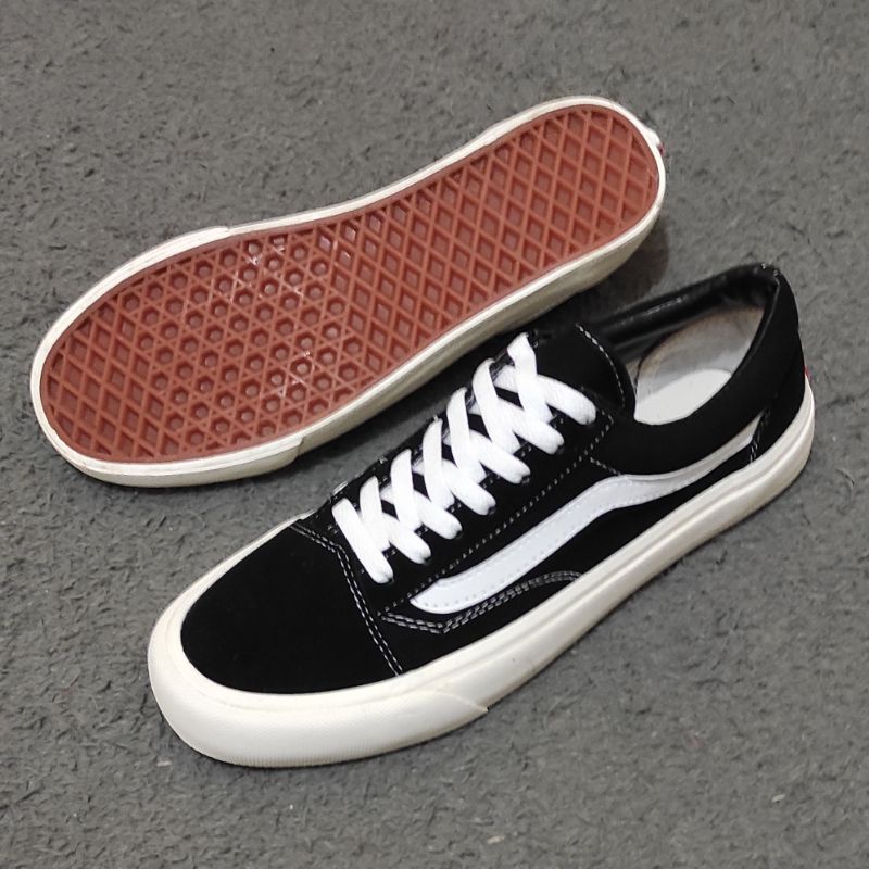 Sepatu Vans Import Vans Oldskool Black White Og Ivory Old skool Premium