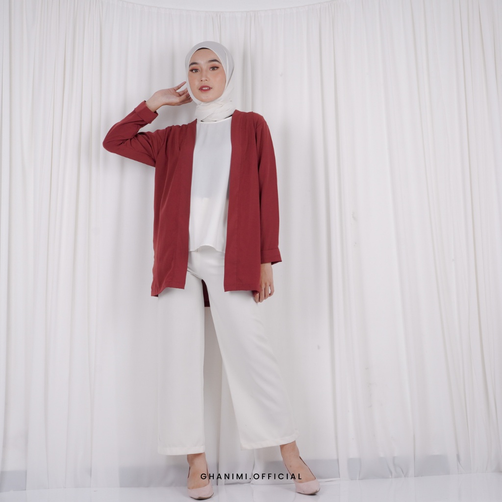 Ghanimi - Basic Outer / Outer Polos / Outer Kerja / Baju Kerja / Outer Daily / Outer Simple / Luaran Polos / Outer Timeless / Outer Casual Formal / Outer Wolfis / Outer Tangan Panjang / Outer Panjang