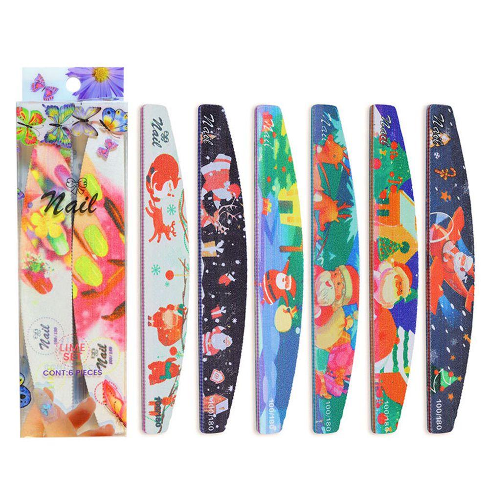 R-flower Nail File New Alat Paku Set Bunga Warna100 180