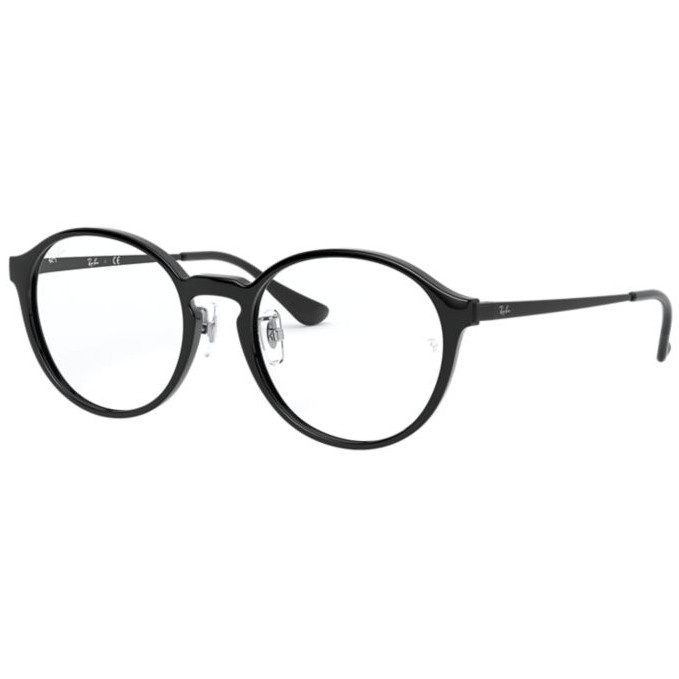 Ray-Ban Frame Round Acetate RX 7178D 5725 51 Polished Black