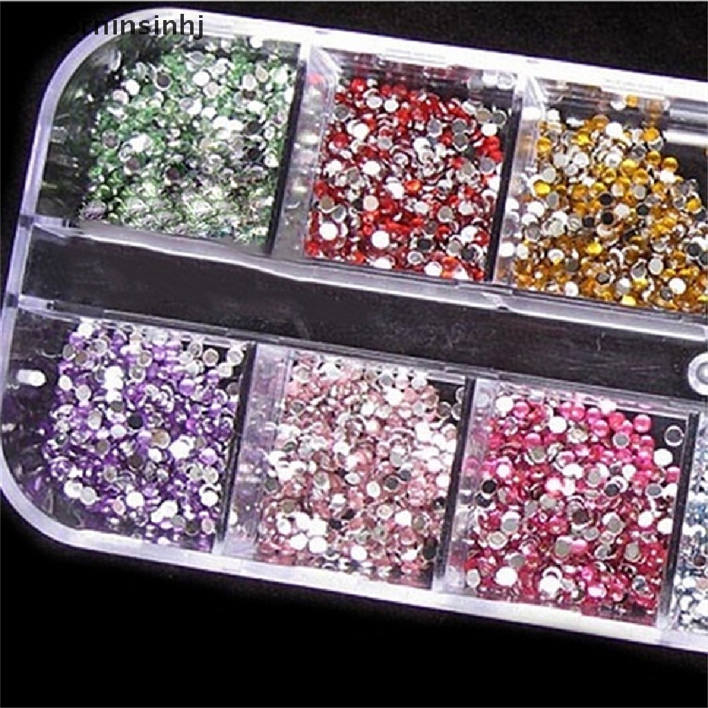 Mornin 12 Warna Glitter Akrilik 2mm Untuk Dekorasi Nail Art Uv Gel