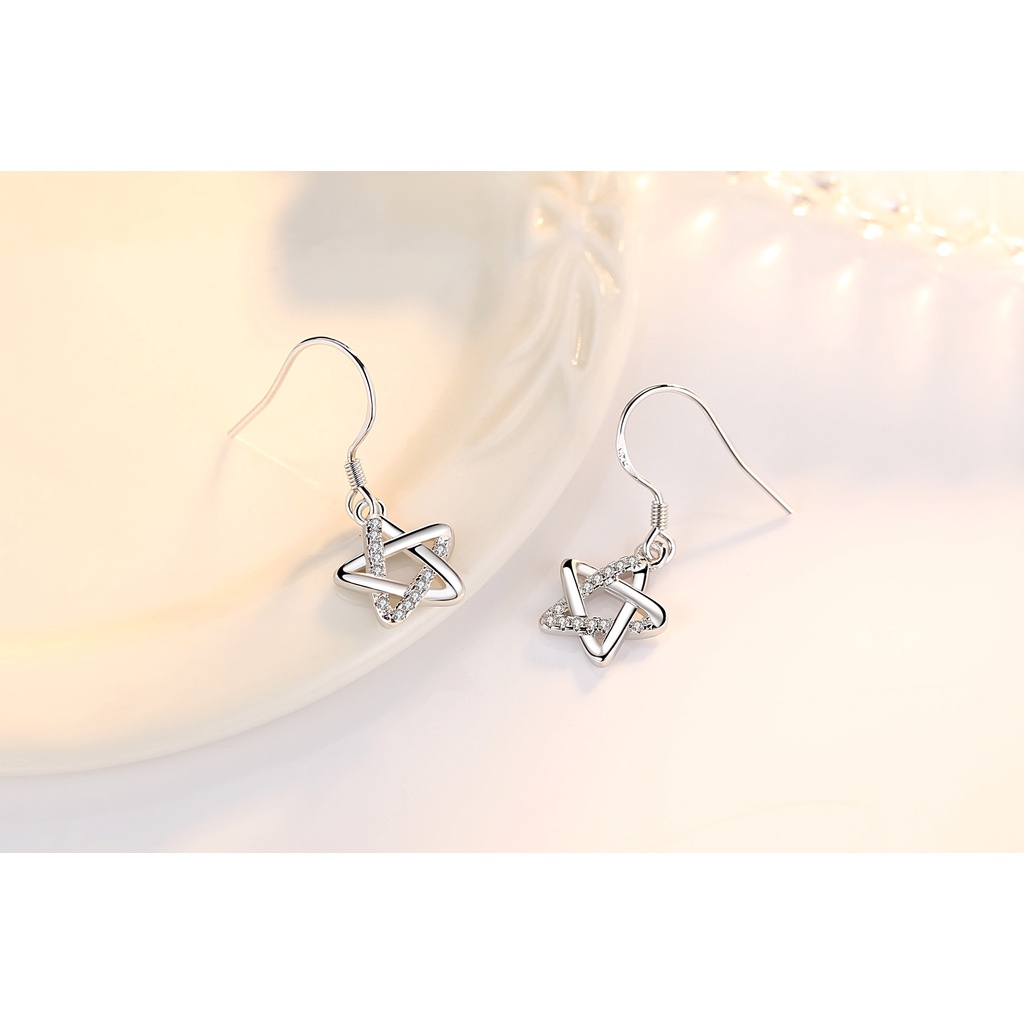 Anting Perak 925 Wanita berongga Perhiasan Fashion