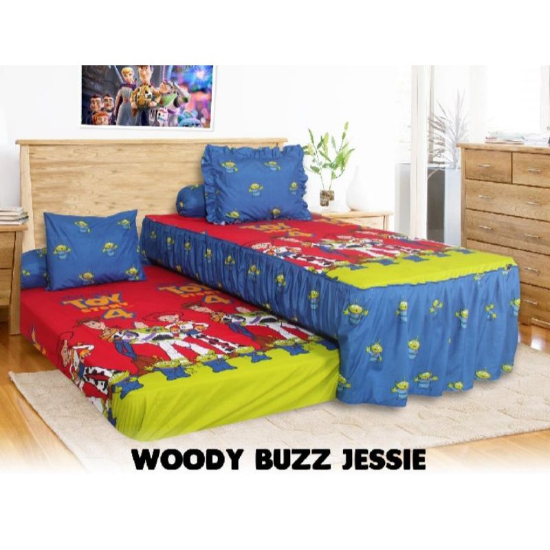 Sprei California 2 IN 1 120x200 Single Woody Buzz Jessie/Toy Story