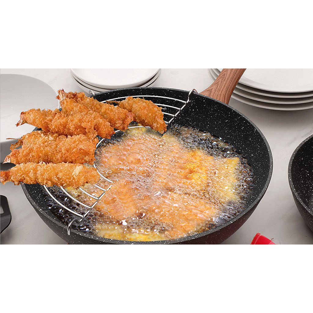 IDEALIFE IL-24DFP Cookware Deep Frypan 24 cm - Panci Penggorengan Deep Fry Pan Marble IL-24 DFP 24cm Panci Premium Marble