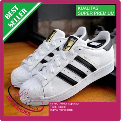 Sepatu Adidas Superstar Original - Putih, 44