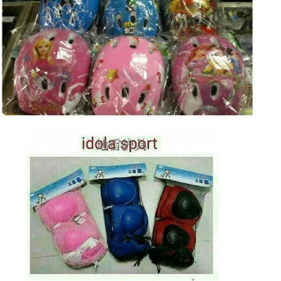 ➳ Helm dan deker pengaman sepatu roda anak kecil karakter ➤