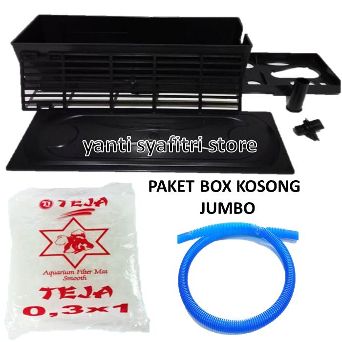 Paket box filterJUMBO aquarium , busa kapas dan selang spiral