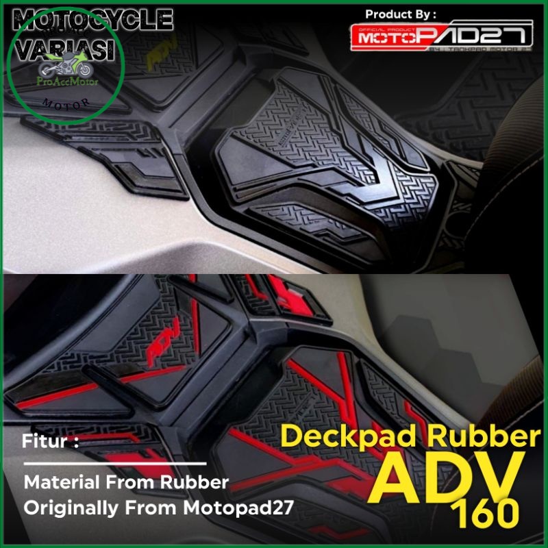 Deckpad Rubber ADV 160 Cover Tankpad Rubber ADV 160 Karet Premium