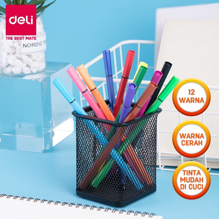 

WARNAPENSIL- DELI PENSIL CAT AIR 12 WARNA SUPER WINGS BENTUK HEXAGONAL EC10700 -PENSIL WARNA