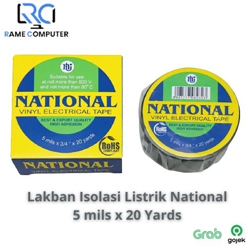 Lakban Isolasi Listrik National 5 mils x 20 Yards