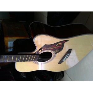 Gitar Akustik Merk Yamaha Warna Natural Jumbo Senar String Buat Pemula Belajar Jakarta Murah