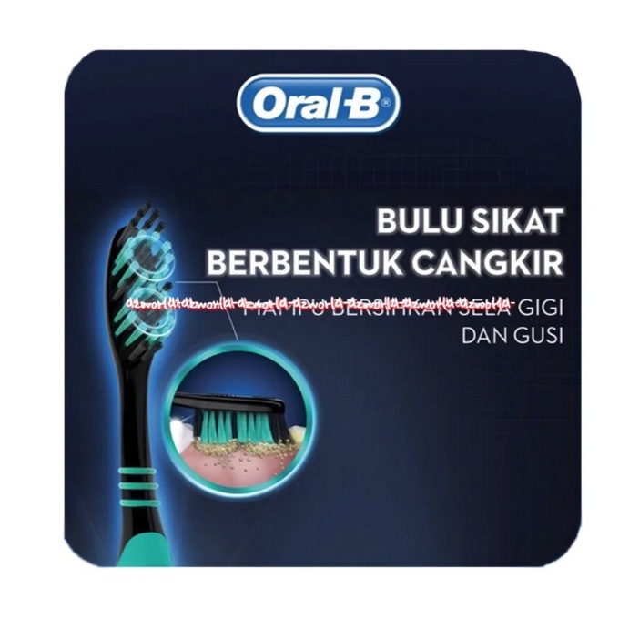 Oral-B Fresh Clean Black Toothbrush Sikat Sikat Gigi Hitam Ujung Lancip Oralb Tooth Brush Blak Oral B