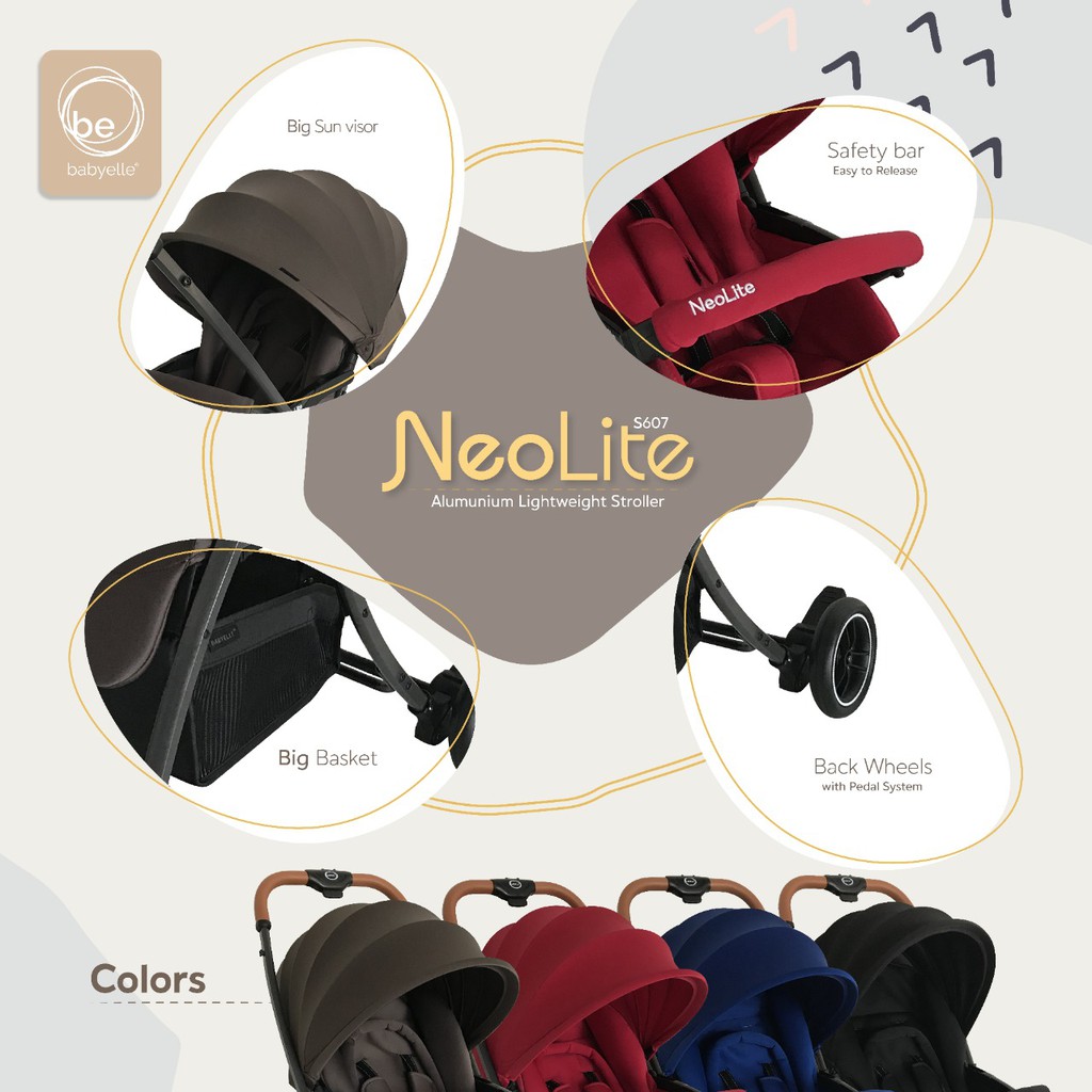 Stroller Babyelle NEO LITE Reversible Stroller S 607 Kereta Bayi Baby Elle bisa Hadap Ibu S607