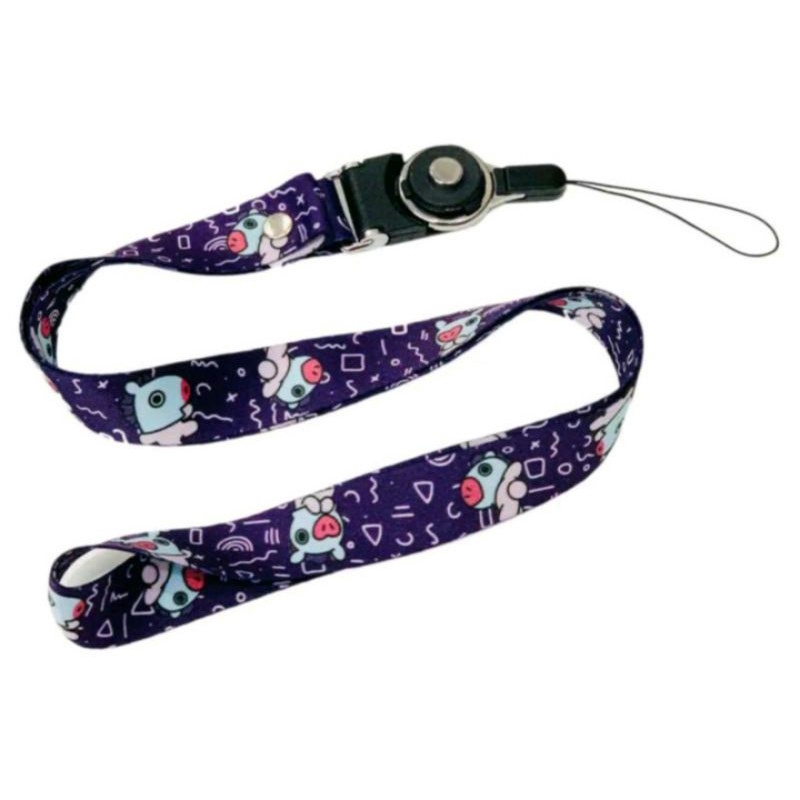 STRAP HP BT21 TOMBOL KLIK  TALI GANTUNGAN HP