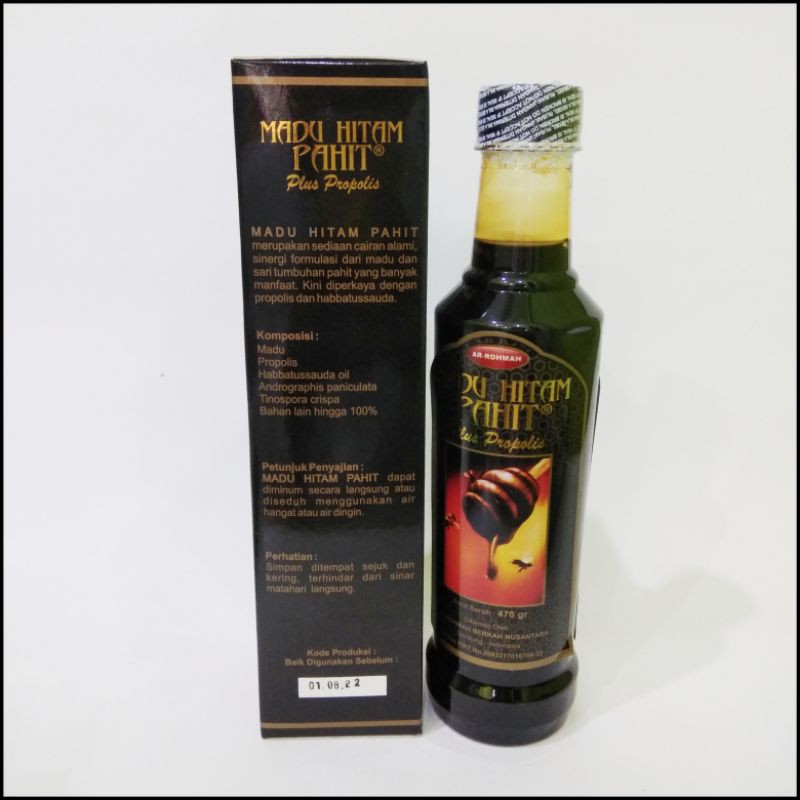 Madu Hitam Pahit Arrohmah 470 gram plus propolis