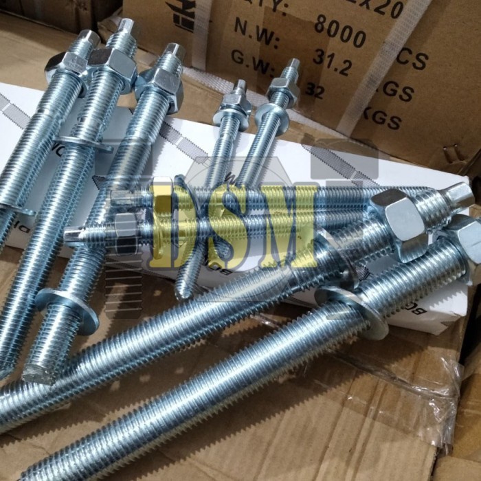 CHEMICAL ANGKUR M8/STUD BOLT 8 MM/CHEMICAL ANCHOR GRADE 5.8 M8X110