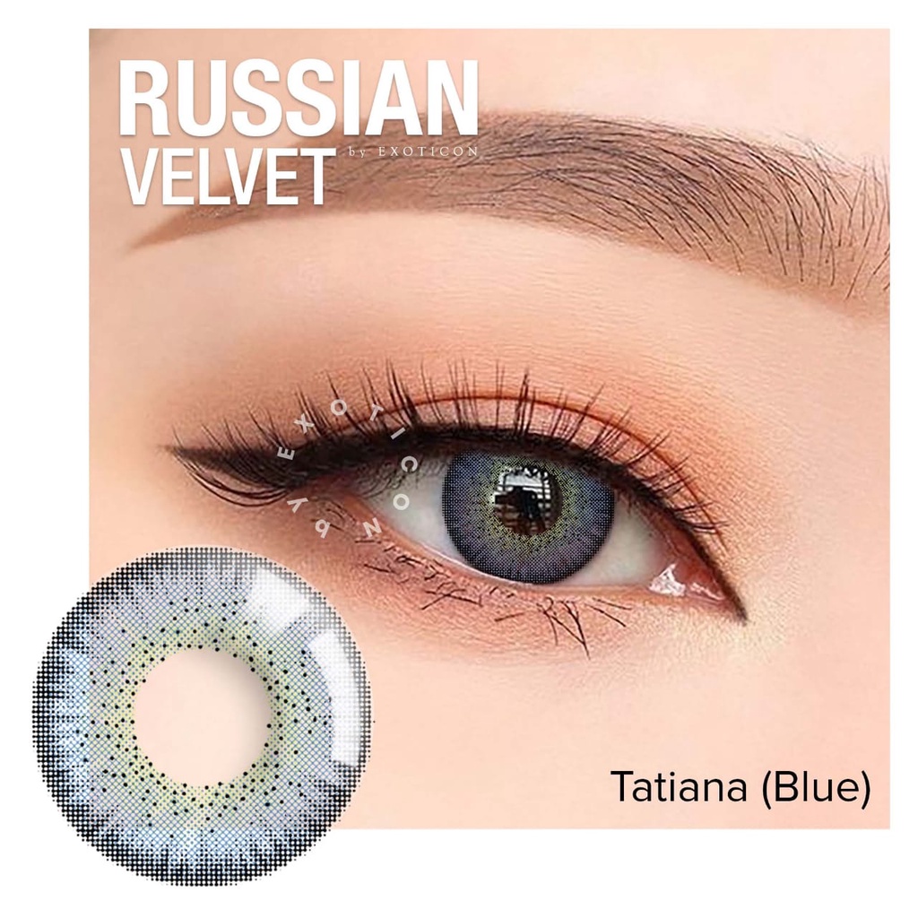 SOFTLENS MINUS RUSSIAN VELVET TATIANA (BLUE) &amp; MILA (BROWN) by EXOTICON