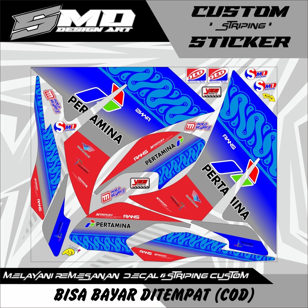 STRIPING STICKER VARIASI CBR K45A LOKAL 2015 MANDALIKA