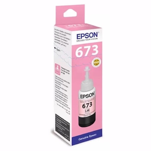 Tinta Epson Ink Original T673 / T 673 LIGHT MAGENTA L800 L805 L850 L1800