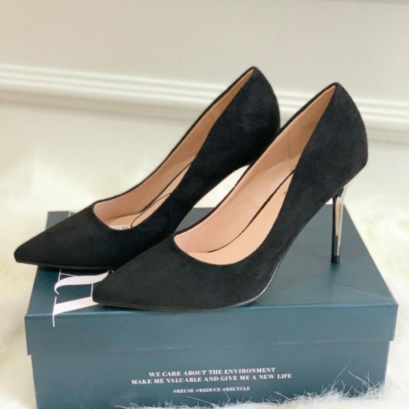 Sepatu Wanita ZR-151 Metallic Leather High Heeled Pumps
