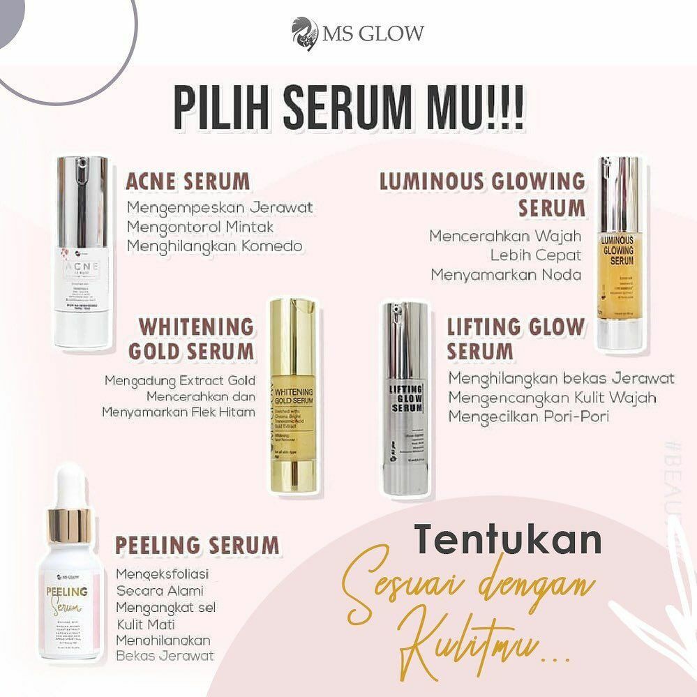 MS GLOW WHITENING GOLD SERUM/ ACNE SERUM / LIFTING GLOWSERUM / PEELINGSERUM / LUMINOUS GLOW SERUM