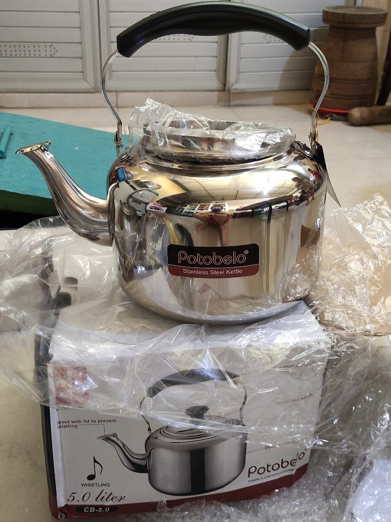Potobelo New Kettle Stainless Steel / Teko Siul / Bunyi 5 L Cb-5.0