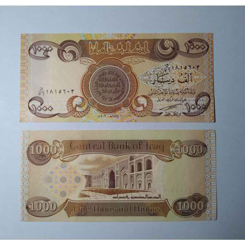 uang kertas asing 1000 Dinar Iraq